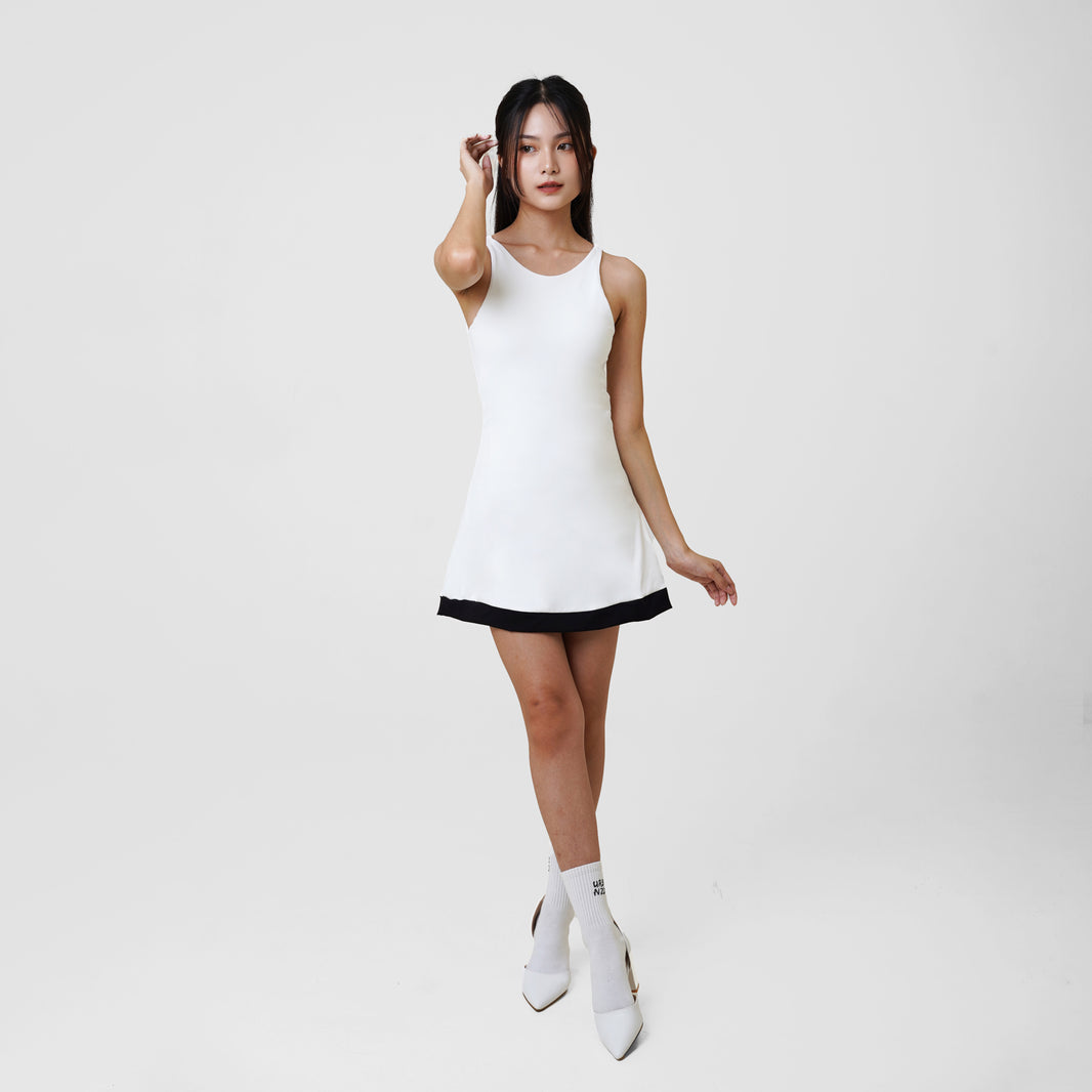 Stark Dip Dress - White - Urbanized Co. S