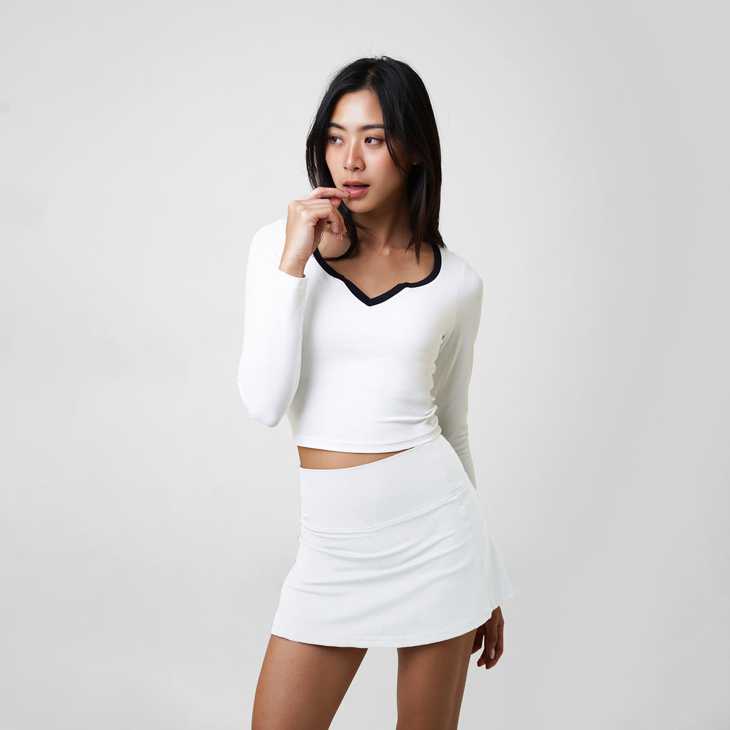 Stark Long Sleeve Top - White - Urbanized Co. S
