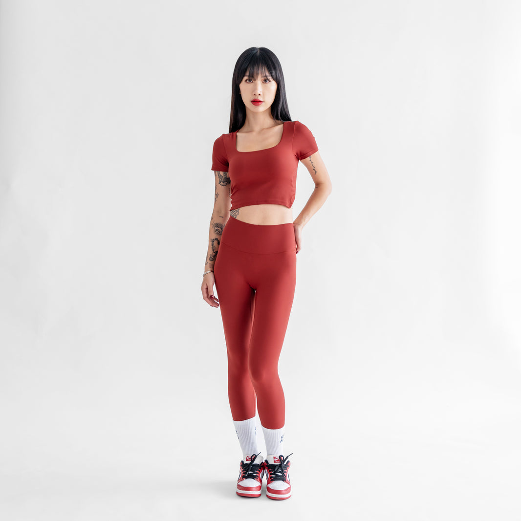 Revitalise Highrise Leggings - Cherry - Urbanized Co. S
