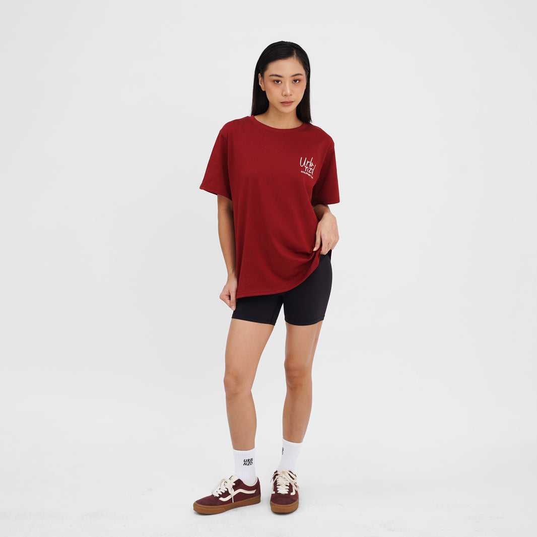 Classic Oversized Tee (Unisex) - Maroon - Urbanized Co. S