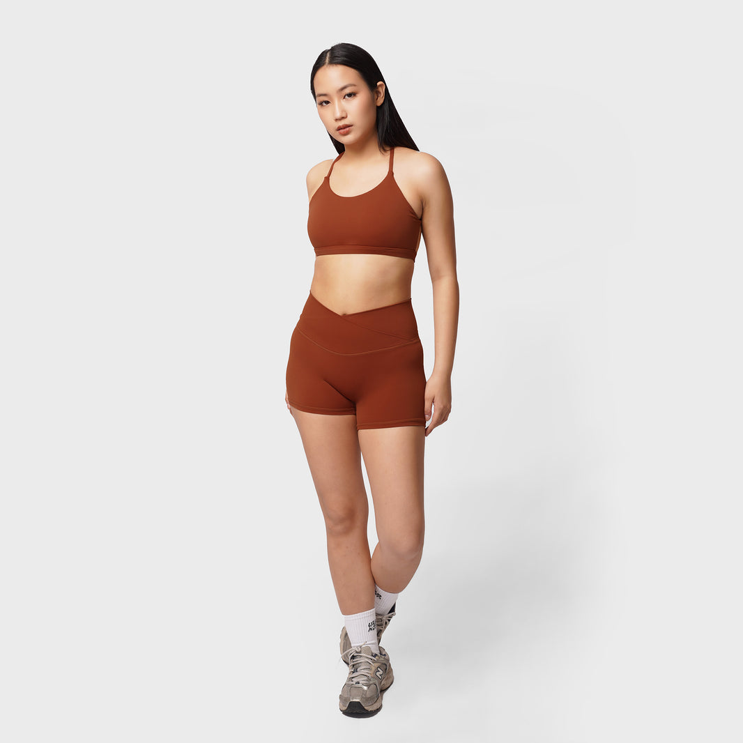 Crossover Booty Shorts (4") - Mars