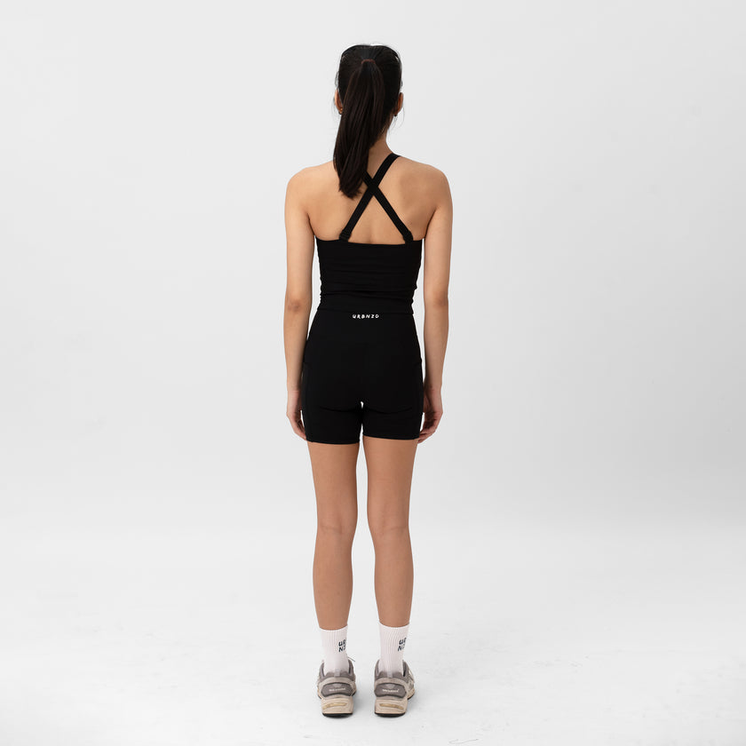 Adapt Highrise Biker Shorts (5") - Black