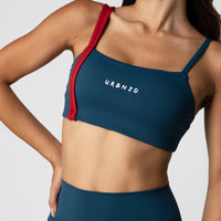 Training Bandeau Dual Strap Bra - Cobalt