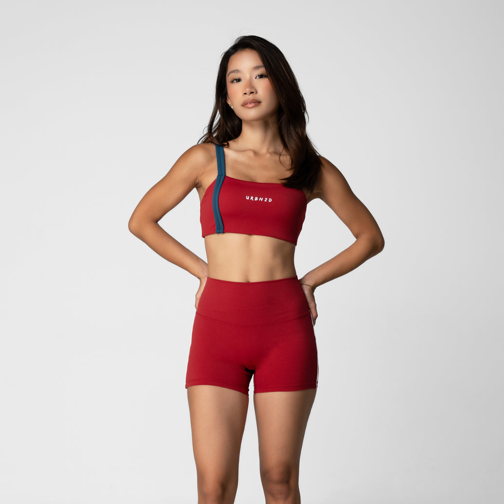 Training Bandeau Dual Strap Bra - Spice