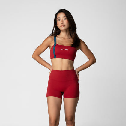 Training Bandeau Dual Strap Bra - Spice