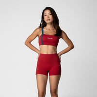Training Bandeau Dual Strap Bra - Spice