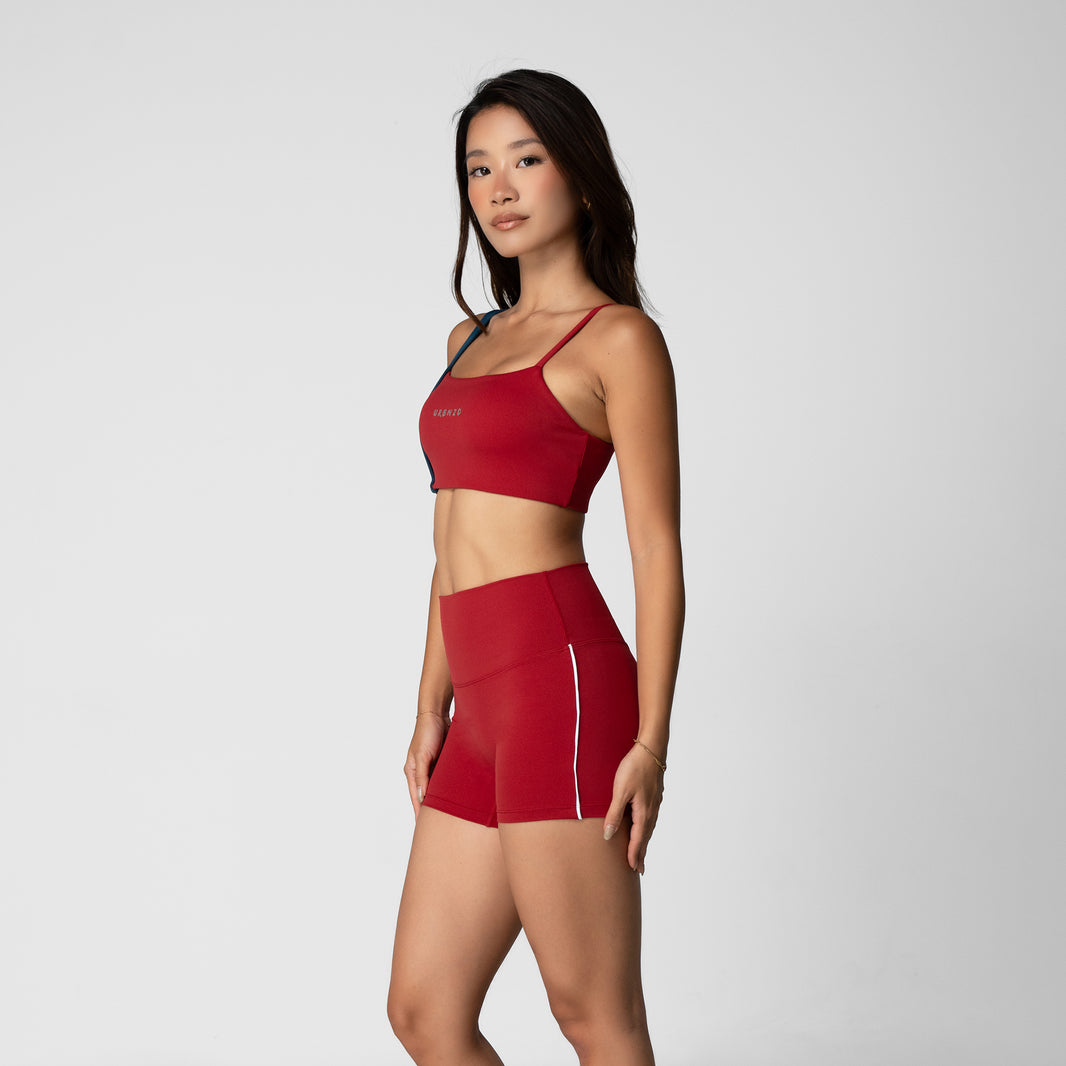 Training Bandeau Dual Strap Bra - Spice