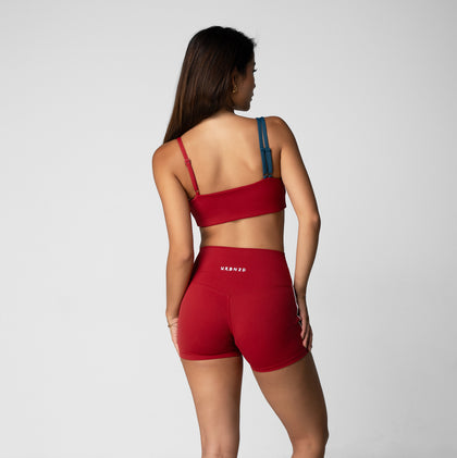 Training Bandeau Dual Strap Bra - Spice