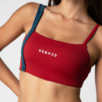 Training Bandeau Dual Strap Bra - Spice