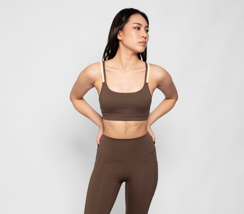 Accent Outline Bra - Olive