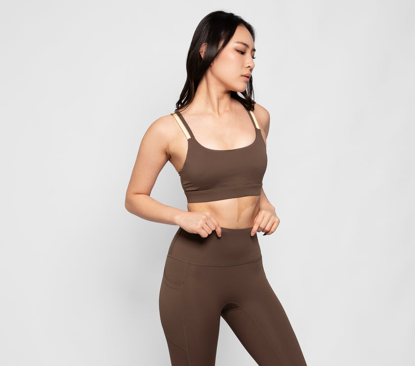 Accent Outline Bra - Olive