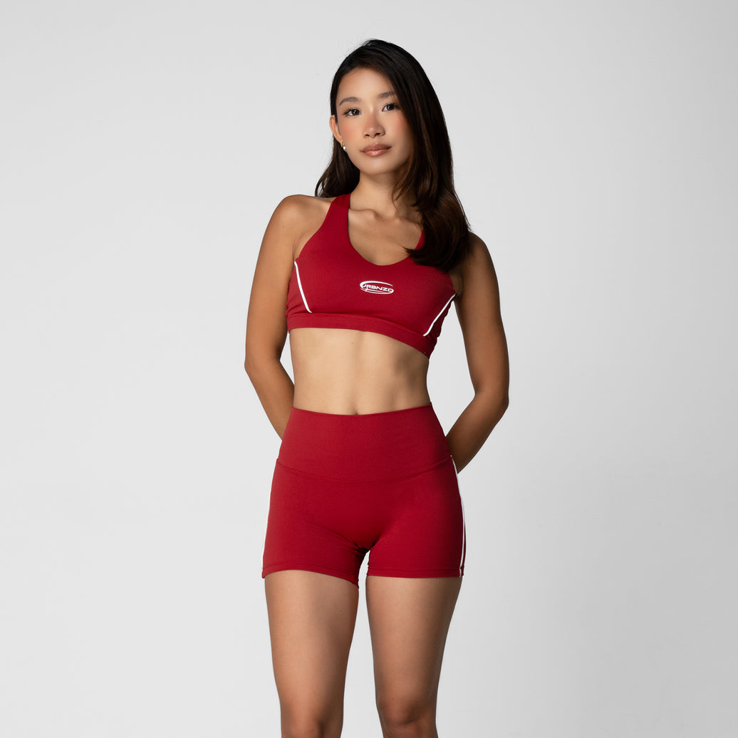 Rylie Racerback Stripe Bra - Spice