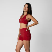 Rylie Racerback Stripe Bra - Spice