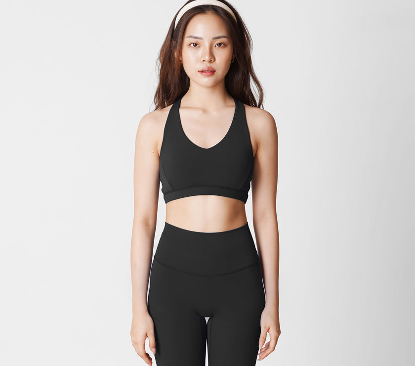 Rylie Racerback Bra - Black - Urbanized Co. S