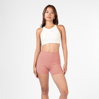 Apex High Neck Bra - Milk