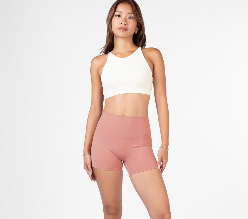 Apex High Neck Bra - Milk
