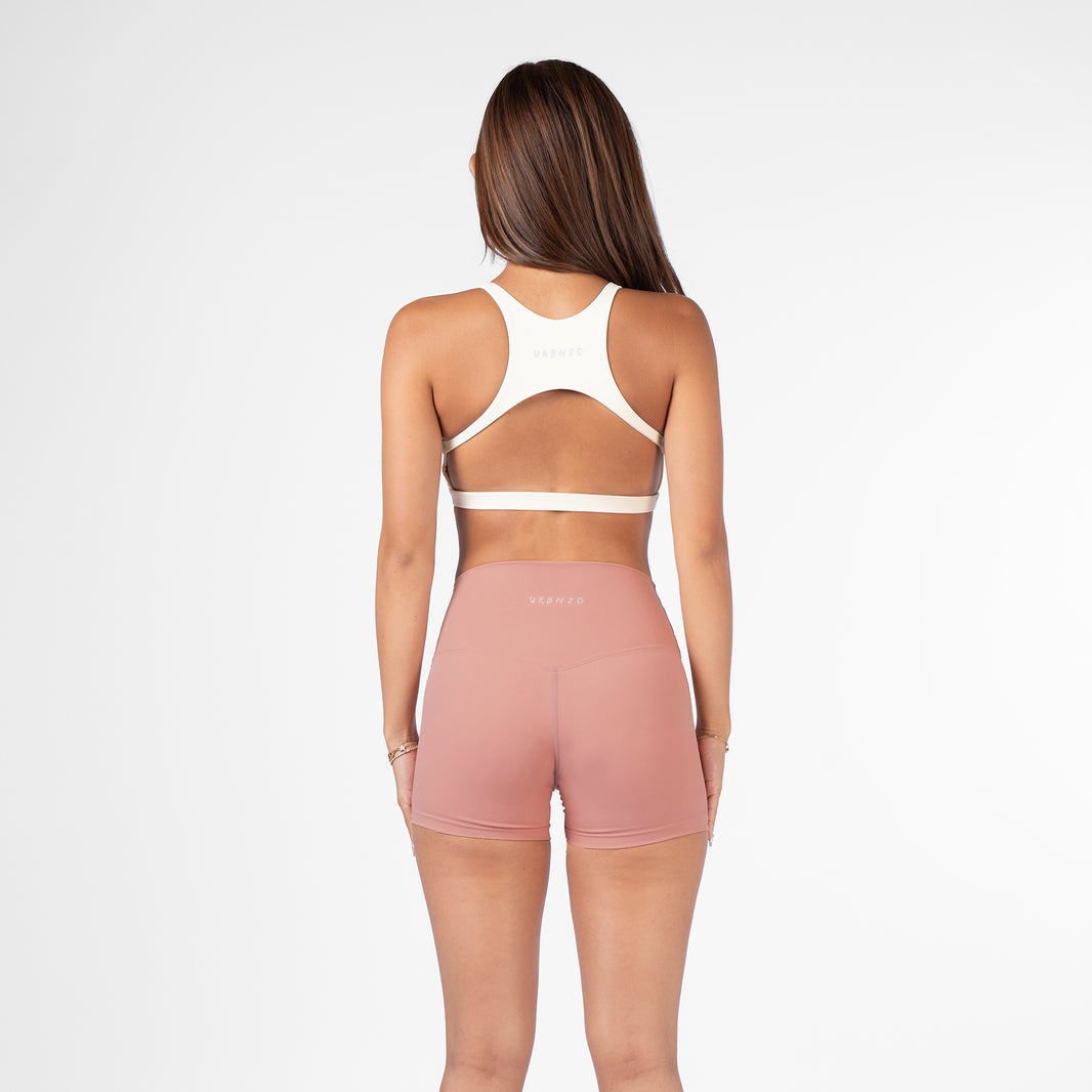 Apex High Neck Bra - Milk