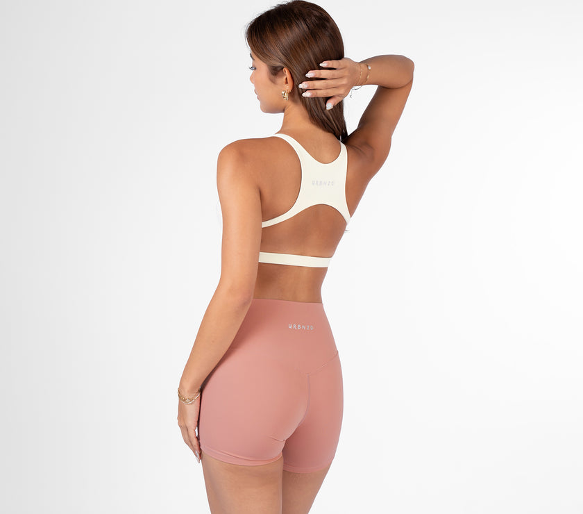 Apex High Neck Bra - Milk