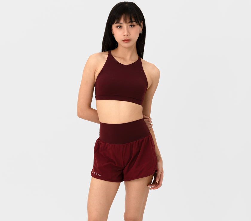 Apex High Neck Bra - Rouge