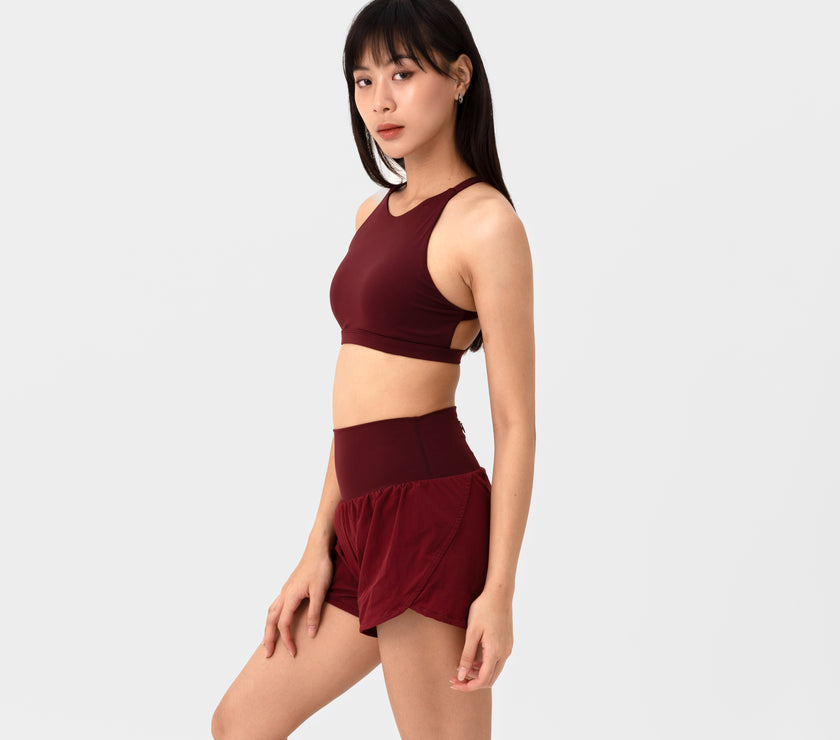 Apex High Neck Bra - Rouge