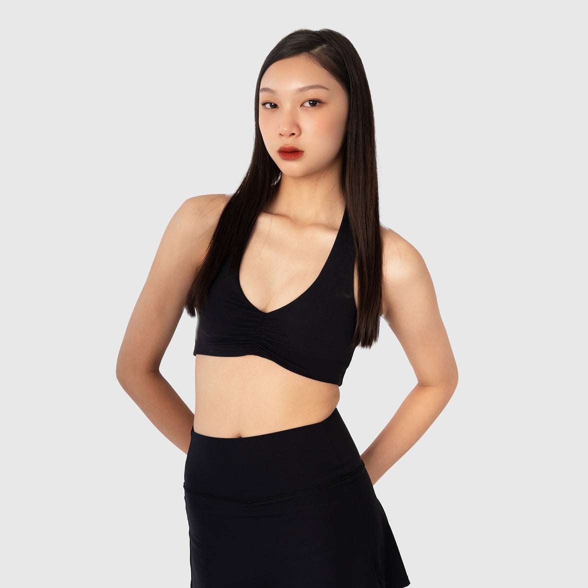 Archie Halter Scrunch Bra - Black - Urbanized Co. S