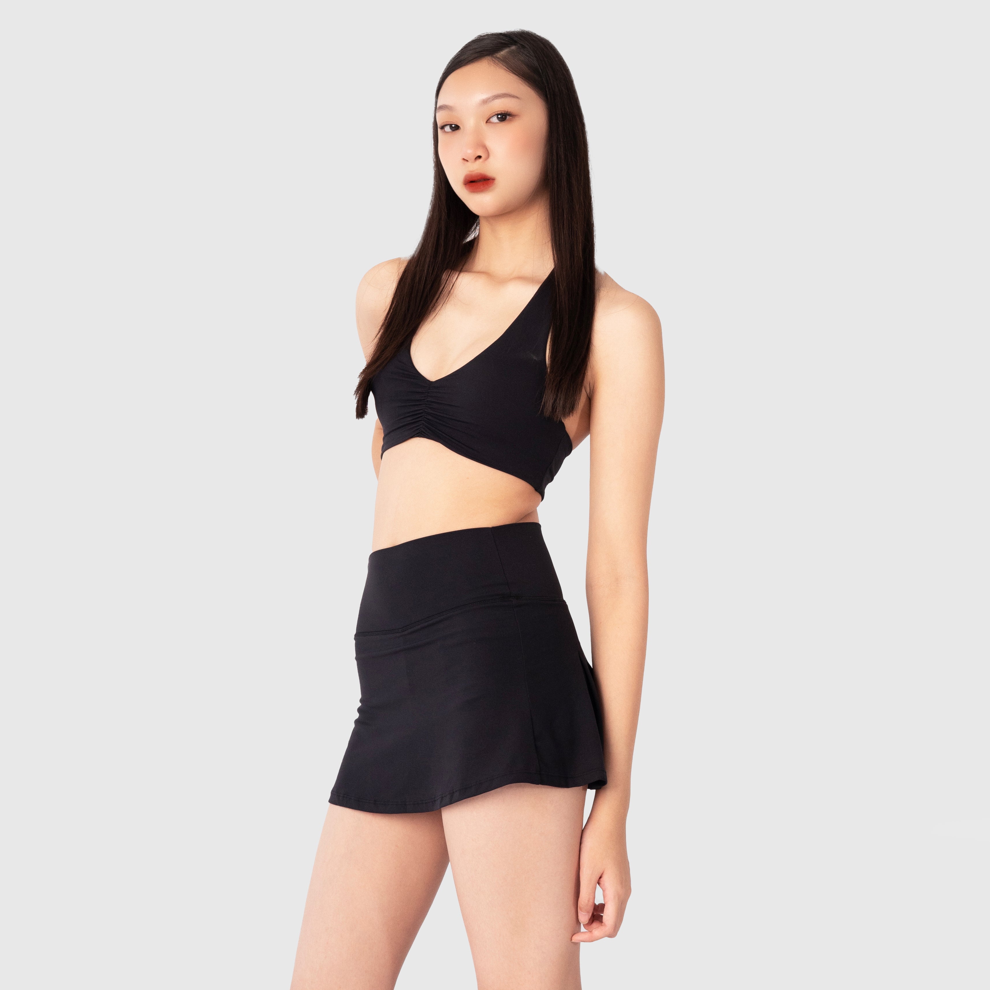 Archie Halter Scrunch Bra - Black - Urbanized Co. S