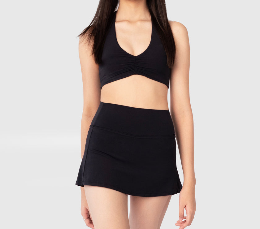 Archie Halter Scrunch Bra - Black - Urbanized Co. S