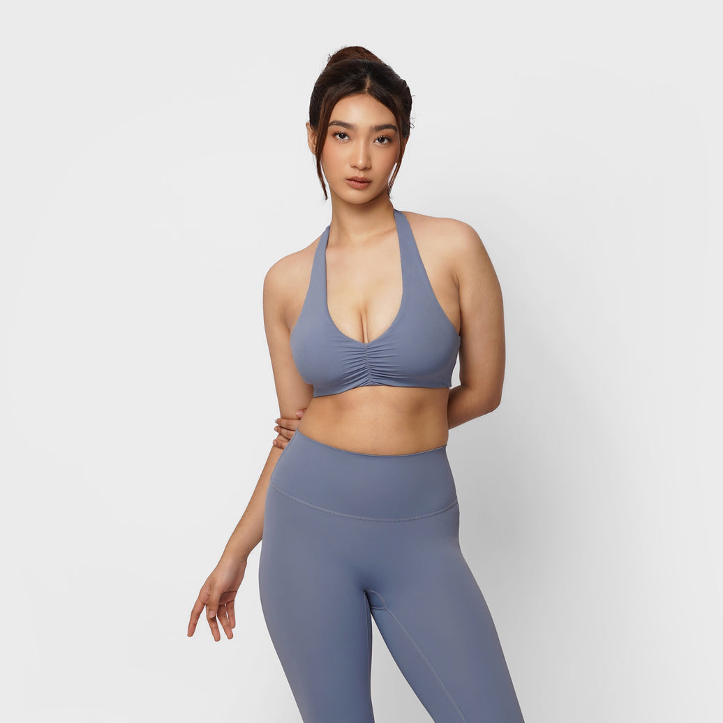 Archie Halter Scrunch Bra - Haze
