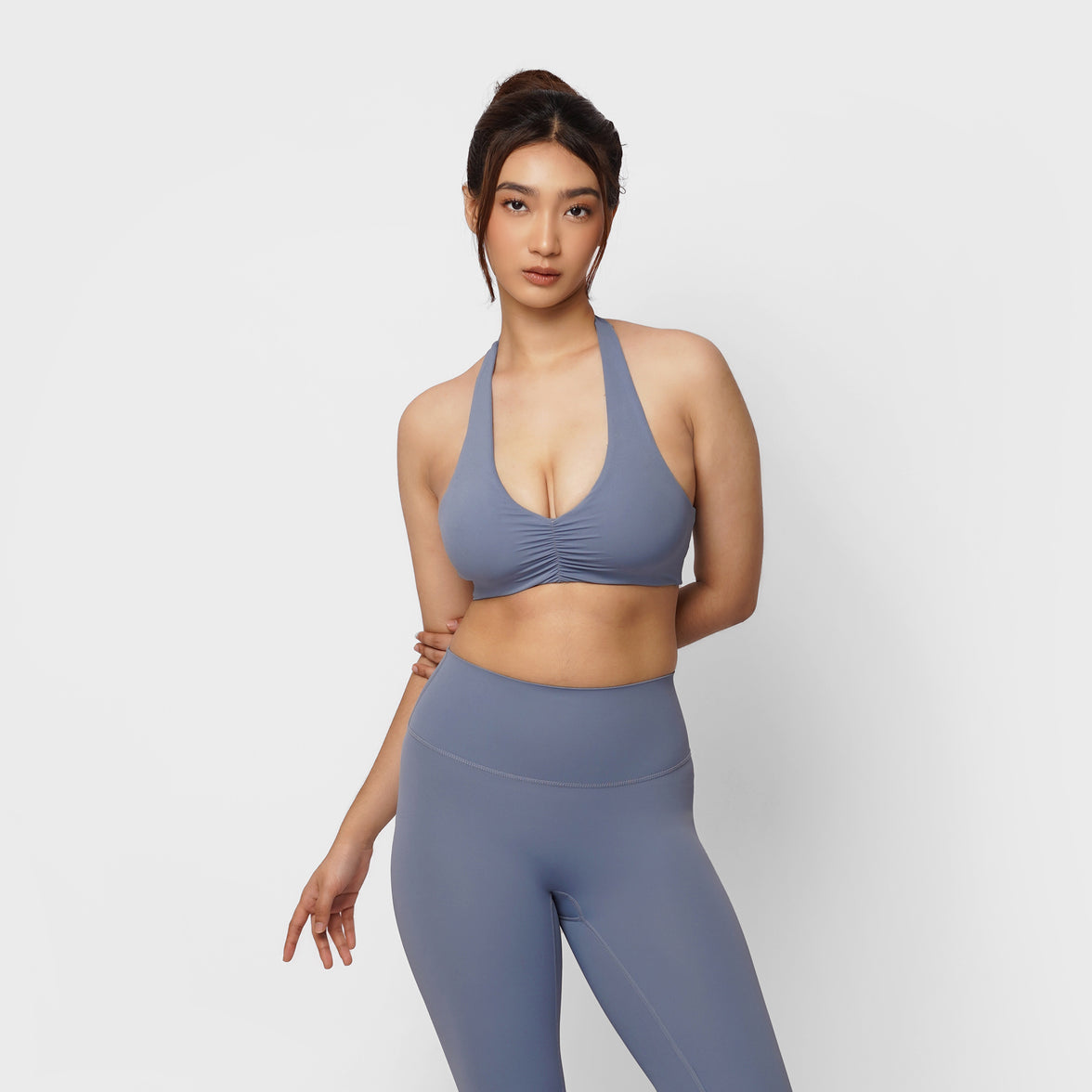 Archie Halter Scrunch Bra - Haze