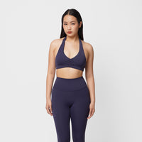 Archie Halter Scrunch Bra - Midnight