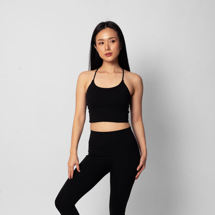 Reverie Crossback Tank - Black