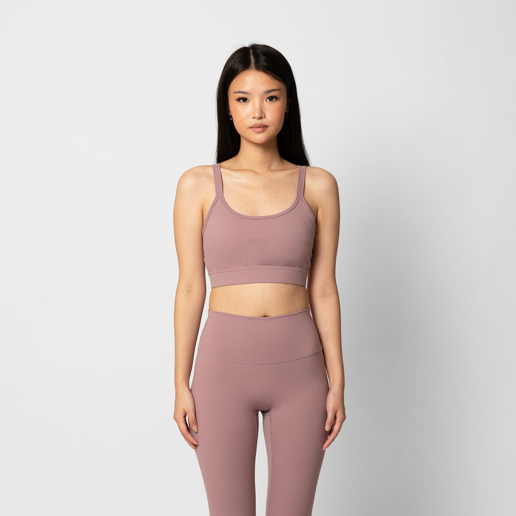 Odette Back Tie Bra - Plum