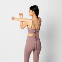 Odette Back Tie Bra - Plum
