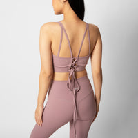 Odette Back Tie Bra - Plum