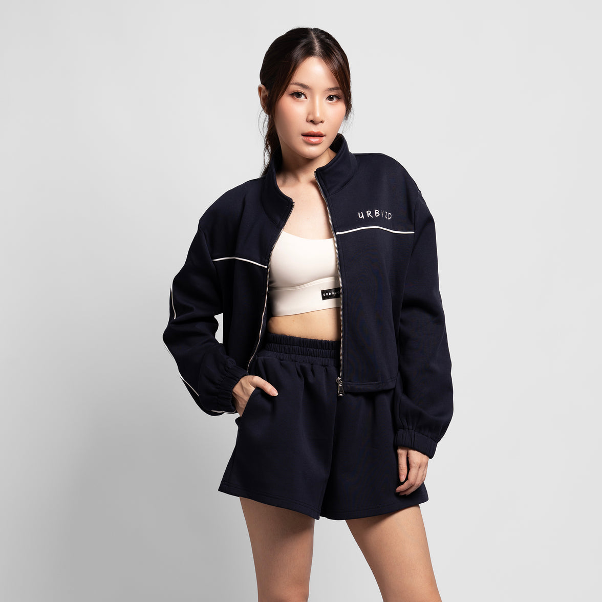 Formula Crop Jacket - Navy