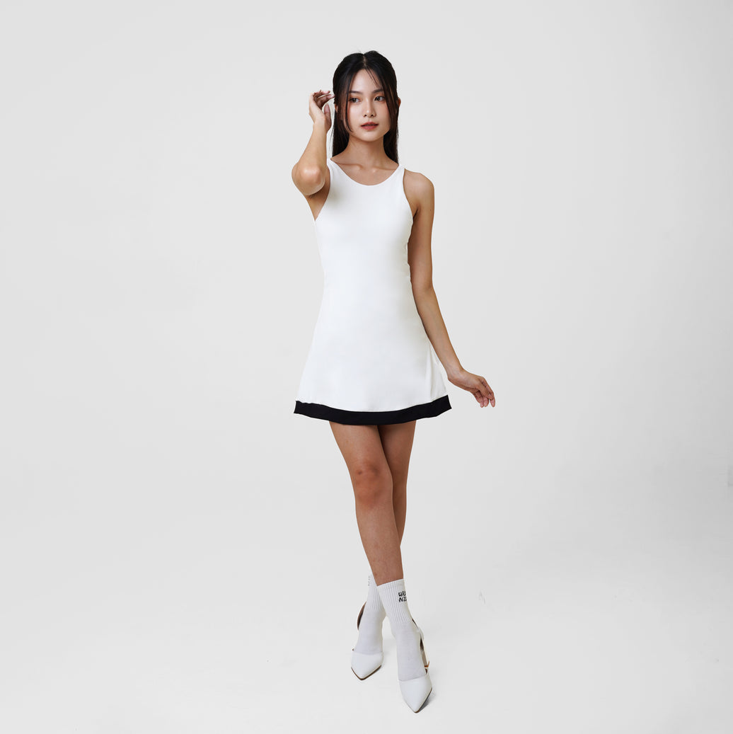 Stark Dip Dress - White - Urbanized Co. S