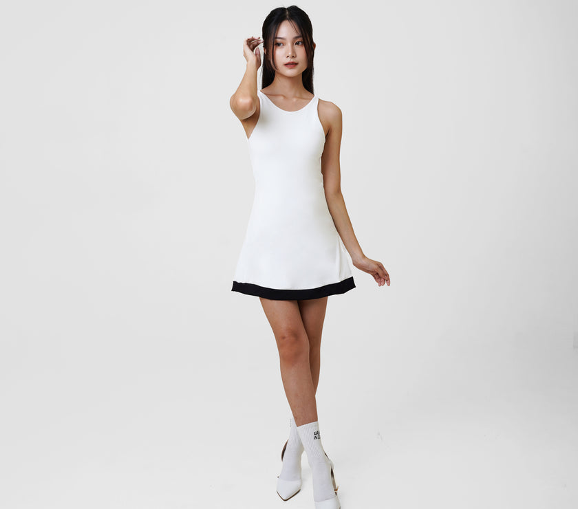 Stark Dip Dress - White - Urbanized Co. S