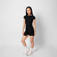 Muse Wrap Skort Dress - Black