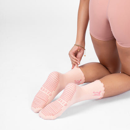 Urbnzd Crew Grip Socks - Lolly with Frill