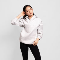 Urbnzd Classic Embossed Hoodie - Snow Marl