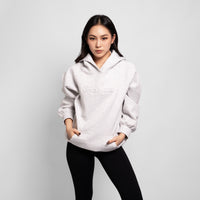 Urbnzd Classic Embossed Hoodie - Snow Marl