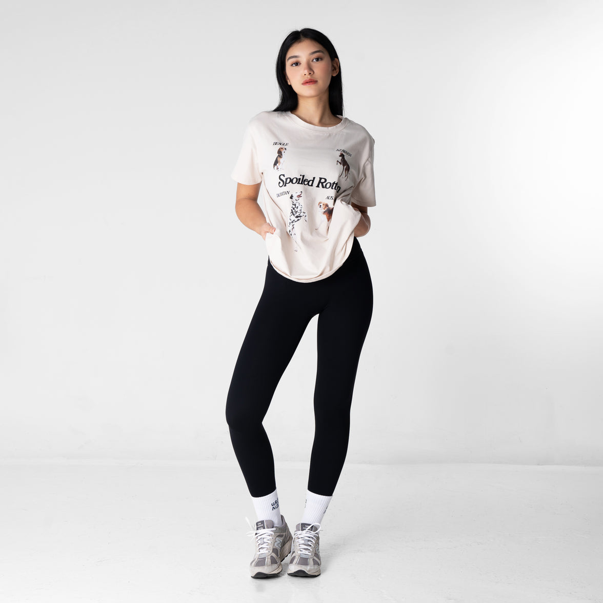 Spoiled Rotten Dog Oversized Tee - Cream - Urbanized Co. S