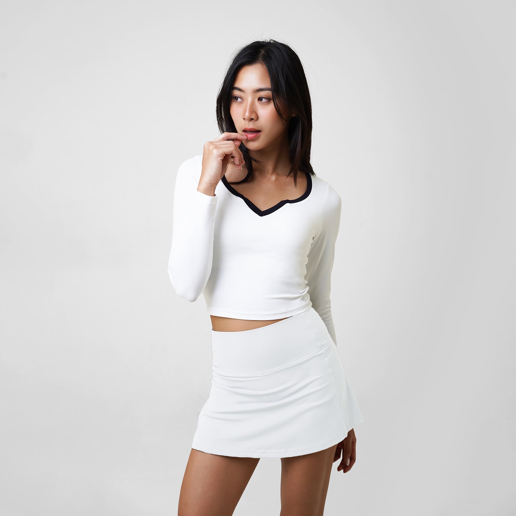 Stark Long Sleeve Top - White - Urbanized Co. S