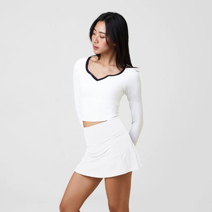 Stark Long Sleeve Top - White - Urbanized Co. S