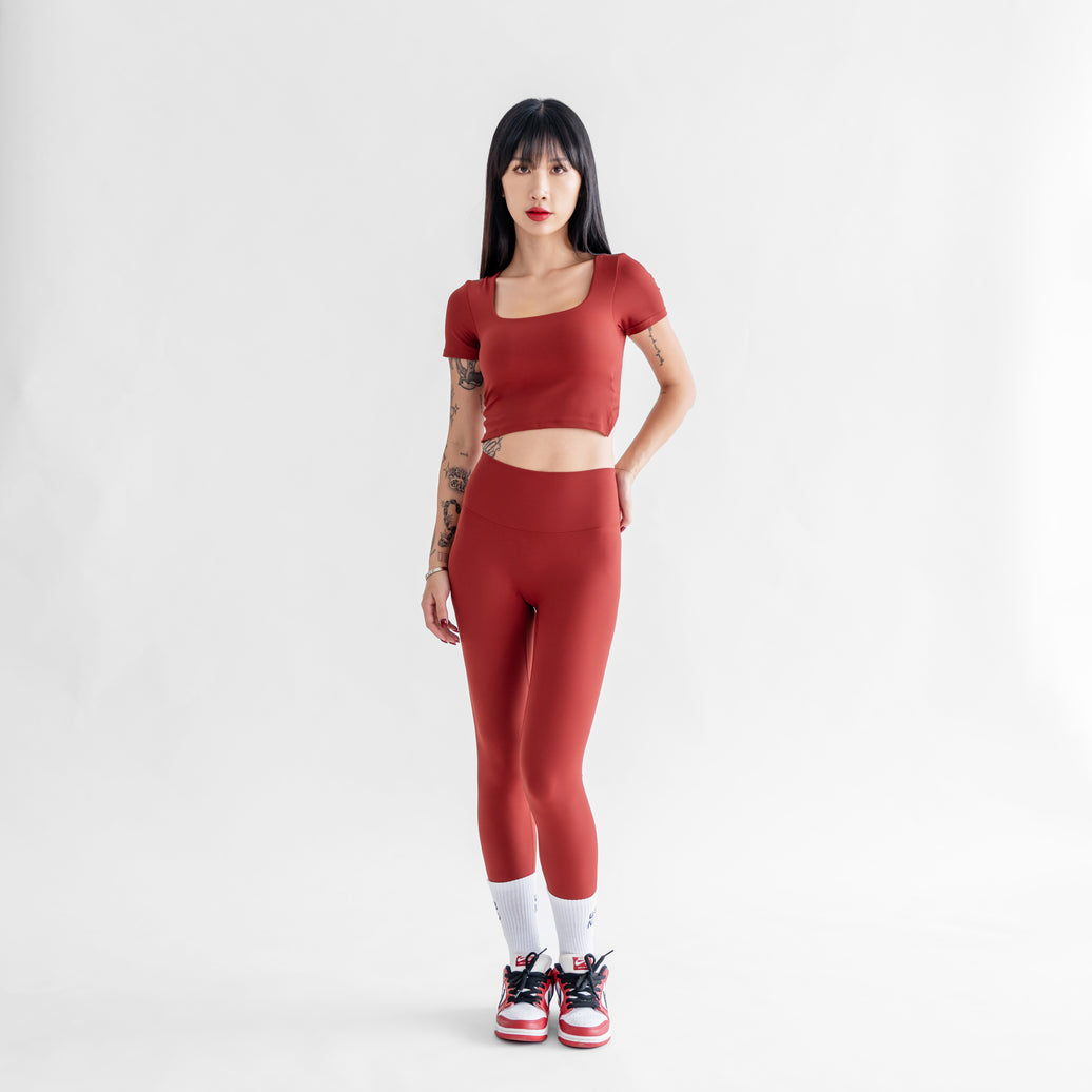 Revitalise Highrise Leggings - Cherry - Urbanized Co. S