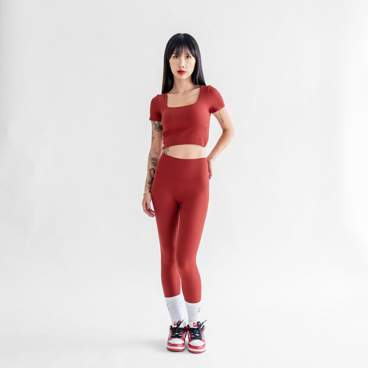 Revitalise Highrise Leggings - Cherry - Urbanized Co. S