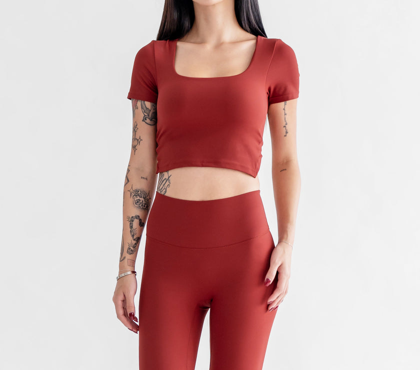 Revitalise Highrise Leggings - Cherry - Urbanized Co. S
