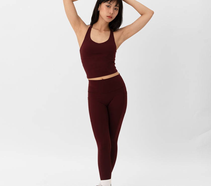 Core Pocket Leggings - Rouge