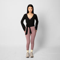 Bell Sleeve Wrap Top - Black