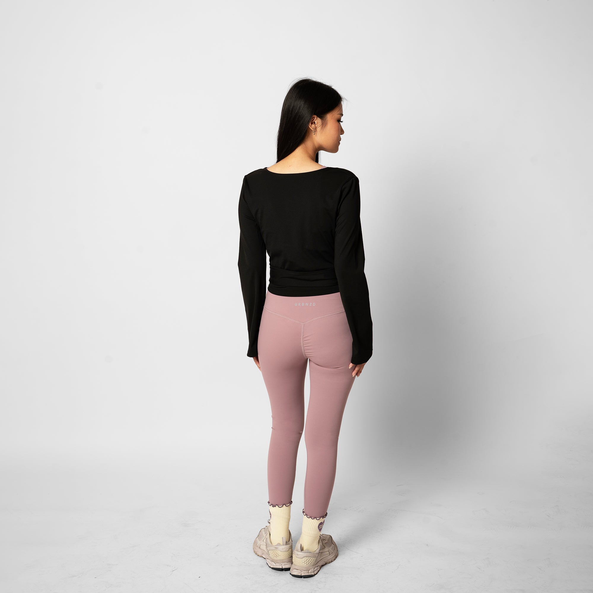 Bell Sleeve Wrap Top - Black